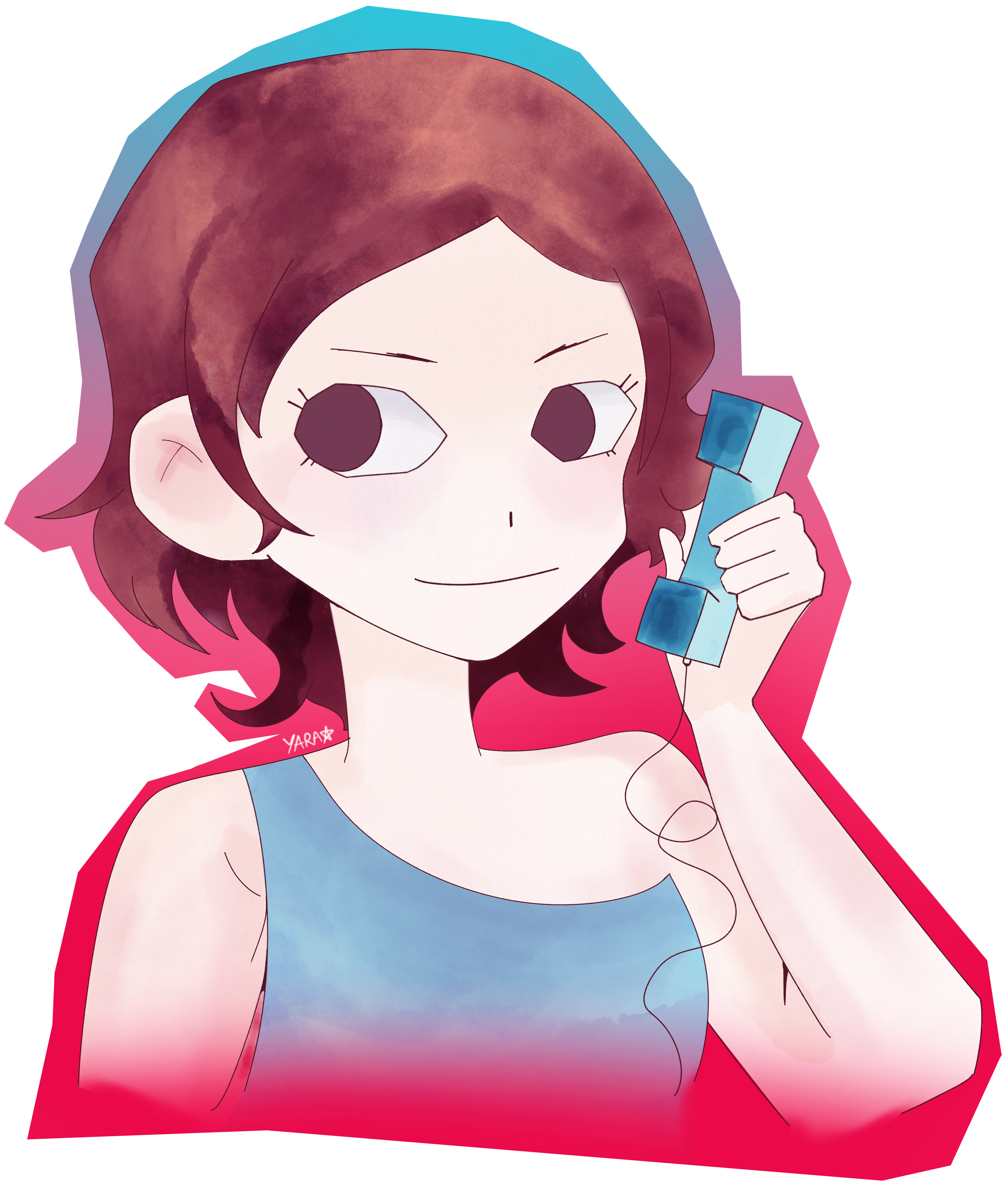 Character on Phone